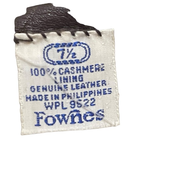 Vintage Women's Fownes Brown Leather Gloves 7.5 100% Cashmere Lined - Picture 3 of 3